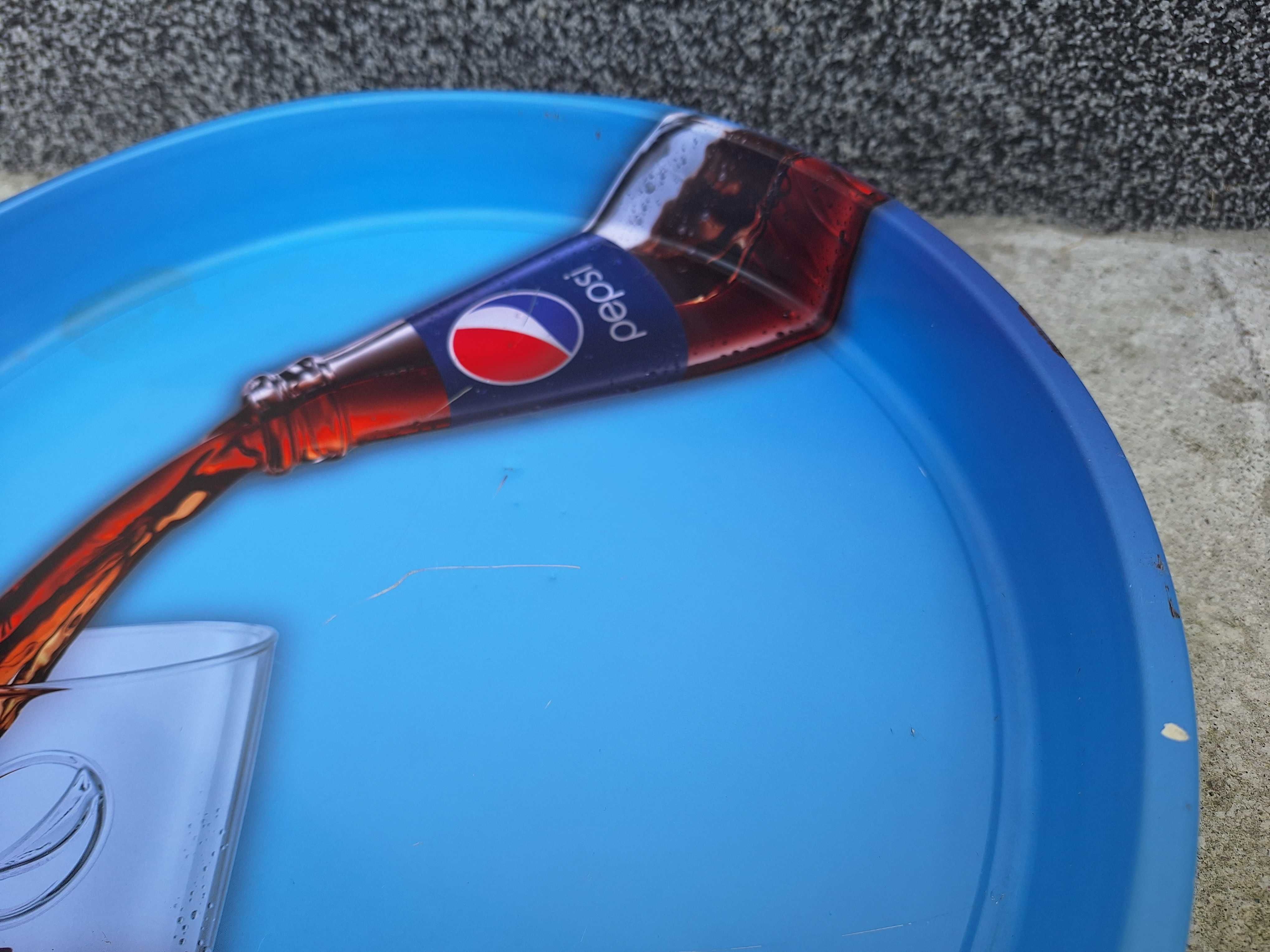 Tace Pepsi Cola barowe do baru metalowe taca tacka x4 zestaw