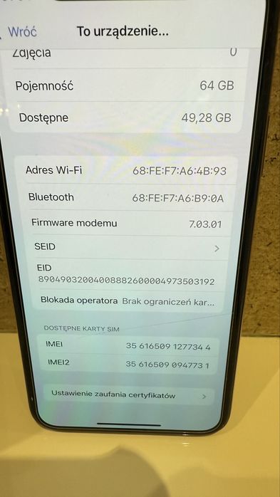 Iphone XS 64GB stan idealny