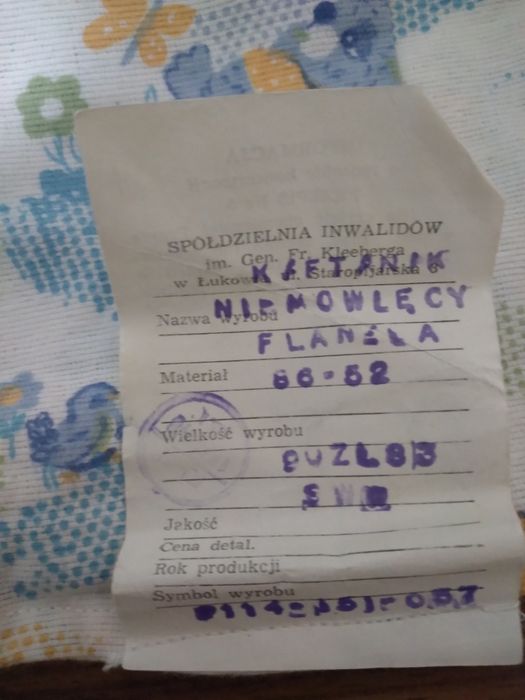 Kaftanik niemowlęcy PRL