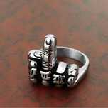 anel aneis gotico motard caveira dedo pirete manguito giving finger