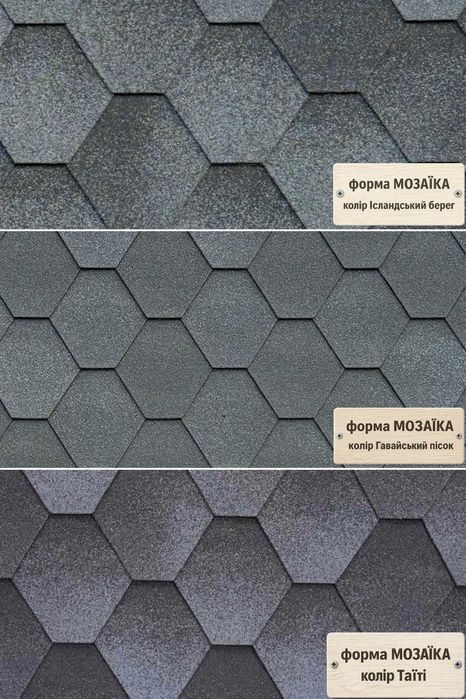 Гнучка черепиця ТАІТІ. ІСЛАНДСКИЙ БЕРЕГ. МАРЕНГО! 190 грн