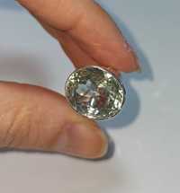 Кольцо с празиолитом. Празиолит в серебре.