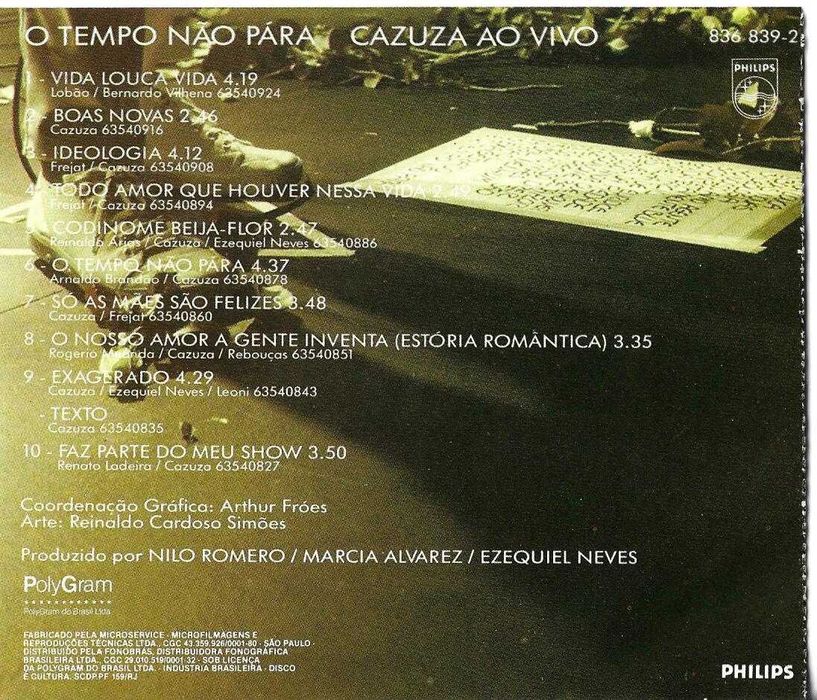 Cazuza - O Tempo Não Pára - Cazuza ao Vivo