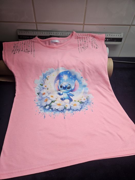Zestaw 3 koszulki Stich dziewczynka rozm. 134
