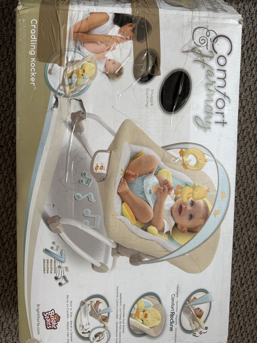 Крісло гойдалка «Каченя» Comfort & Harmony Bright Starts для немовлят