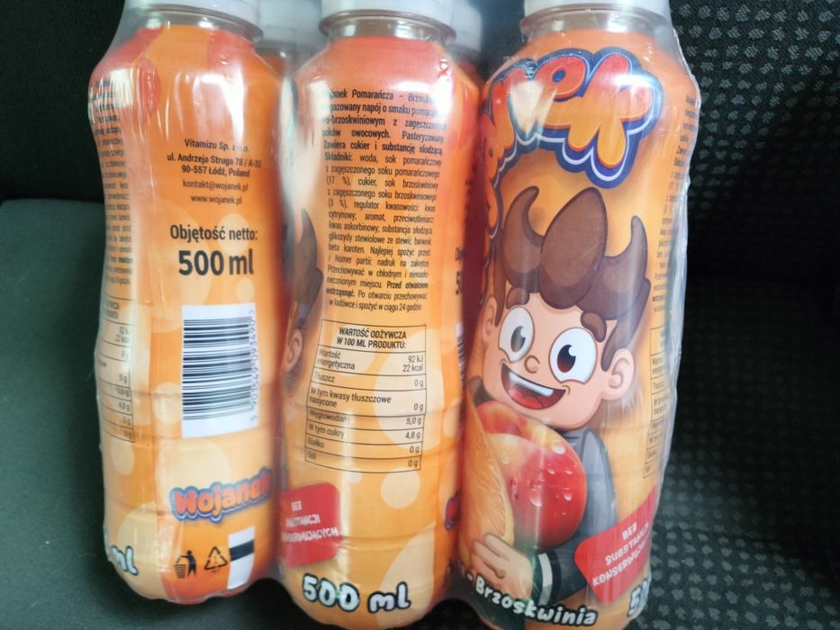 Napój wojanek dwa smaki(cena za 1ZGRZEWKE ) Multiwitamina