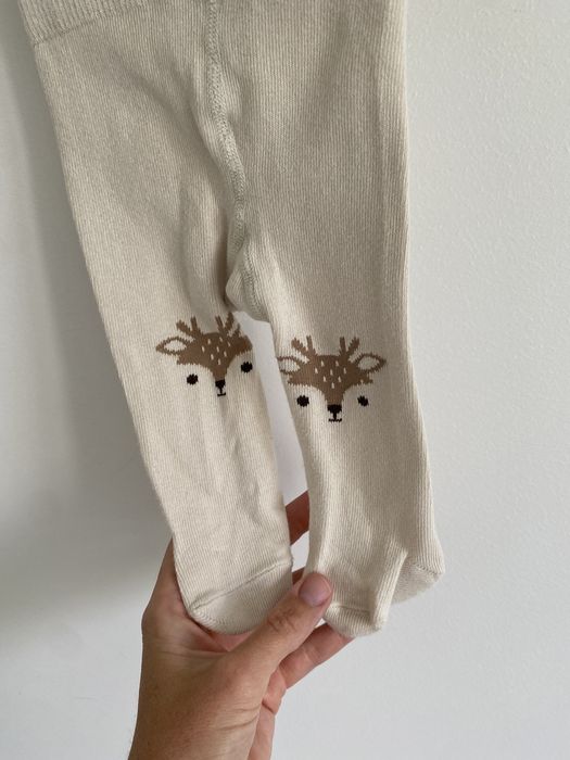 Rajstopy newbie 50/56 beżowe jelonki