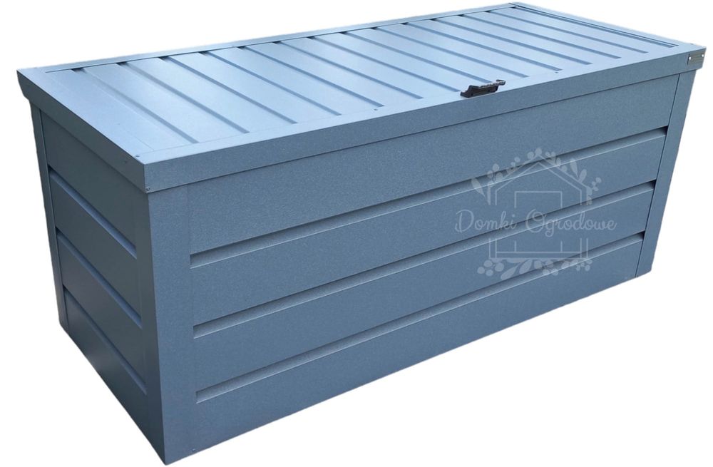 Skrzynia ogrodowa metalowa kufer 150x60x70cm  antracyt GP350