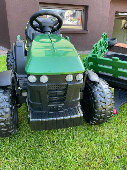 CIĄGNIK ELEKTRYCZNY AUTO akumulator NACZEPA PILOT traktor dla dzieci