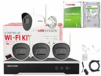 Zestaw do monitoringu WiFi Hikvision, 4 Kamery 4Mpx, rejestrator 1 TB