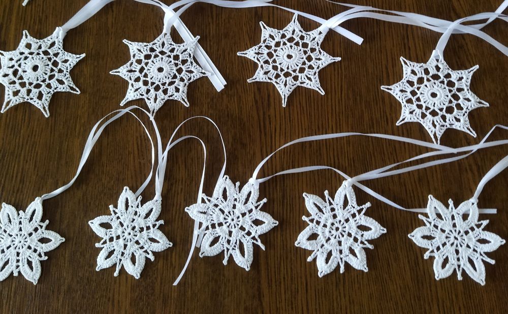 Ozdoby choinkowe szydełkowe