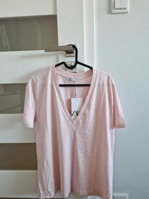T-shirt Zara różowa S