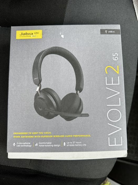 Навушники гарнітура Jabra EVOLVE2 65 MS Stereo Black USB-A нові оригі