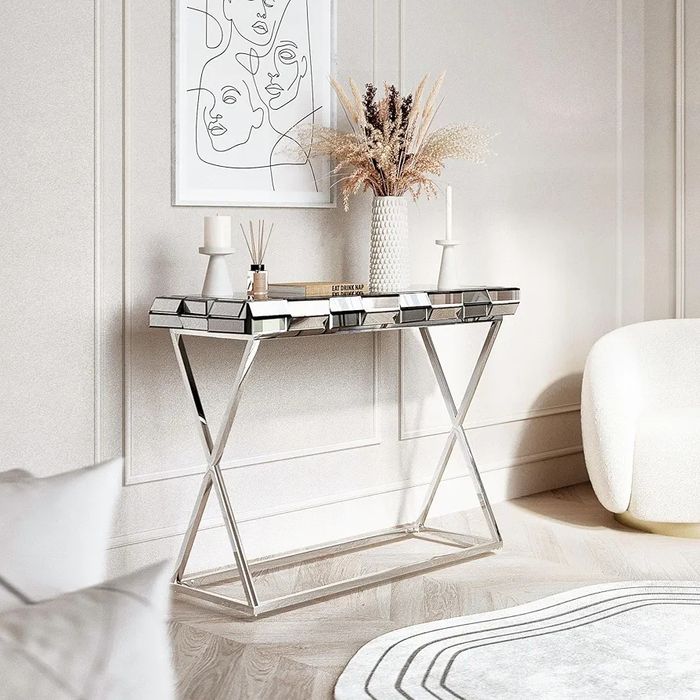 Konsola glamour szklana toaletka kredens lustro meble - nowa!