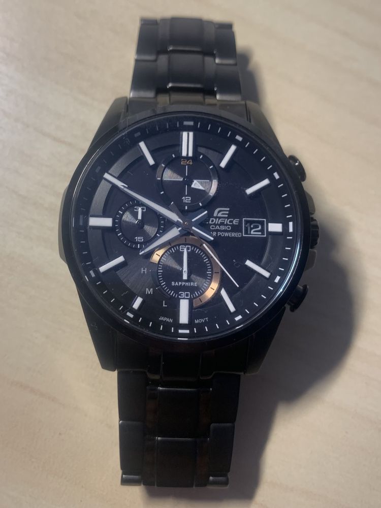 Casio 5529EFB-560 Mecanismo Solar (Black Edition Edição Limitada Ásia)