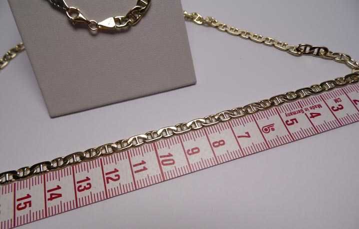 Złoty łańcuszek wzór Gucci 55 cm. 4,6 mm.