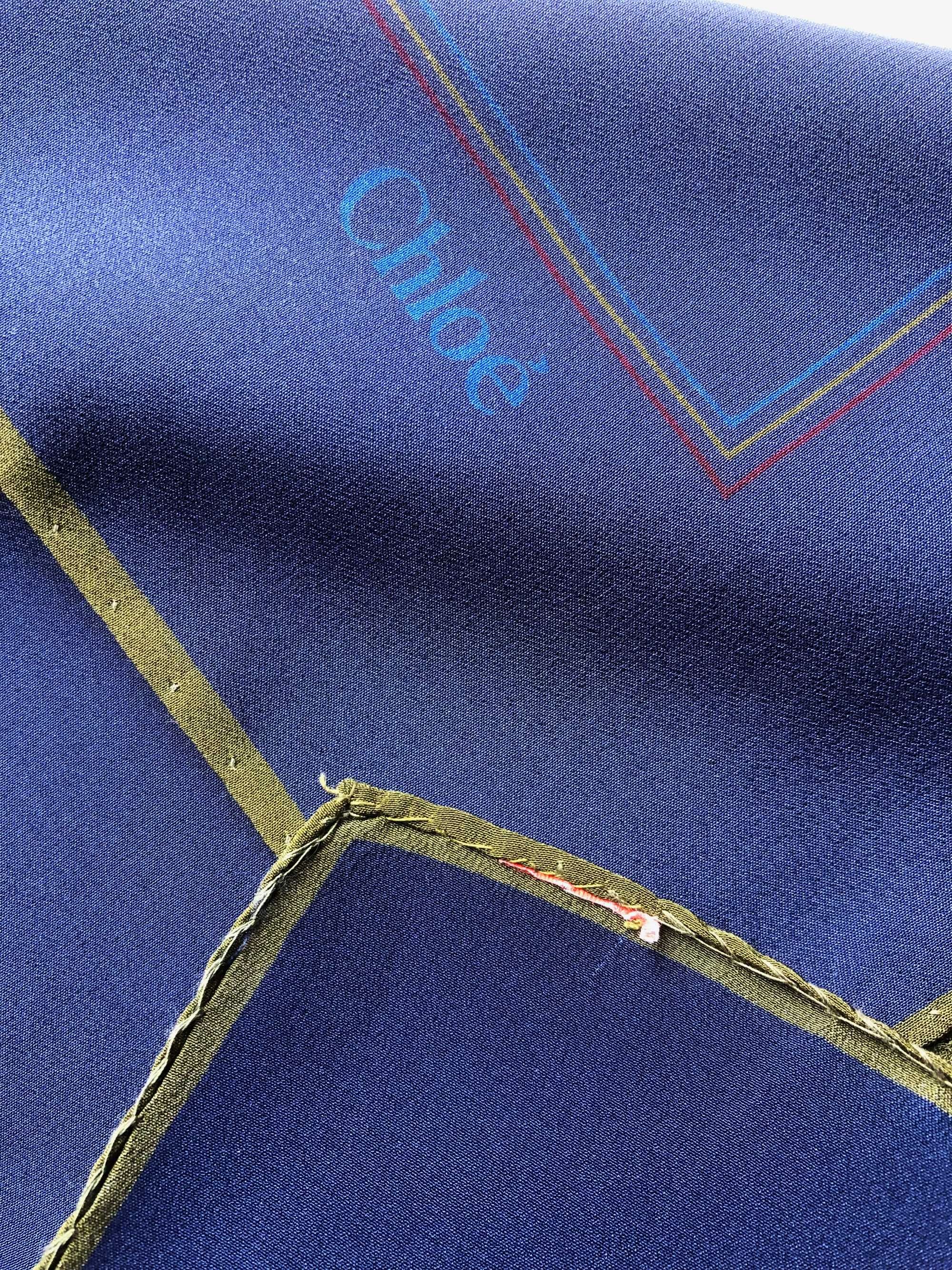 Chloé chustka vintage apaszka jedwab 65x66