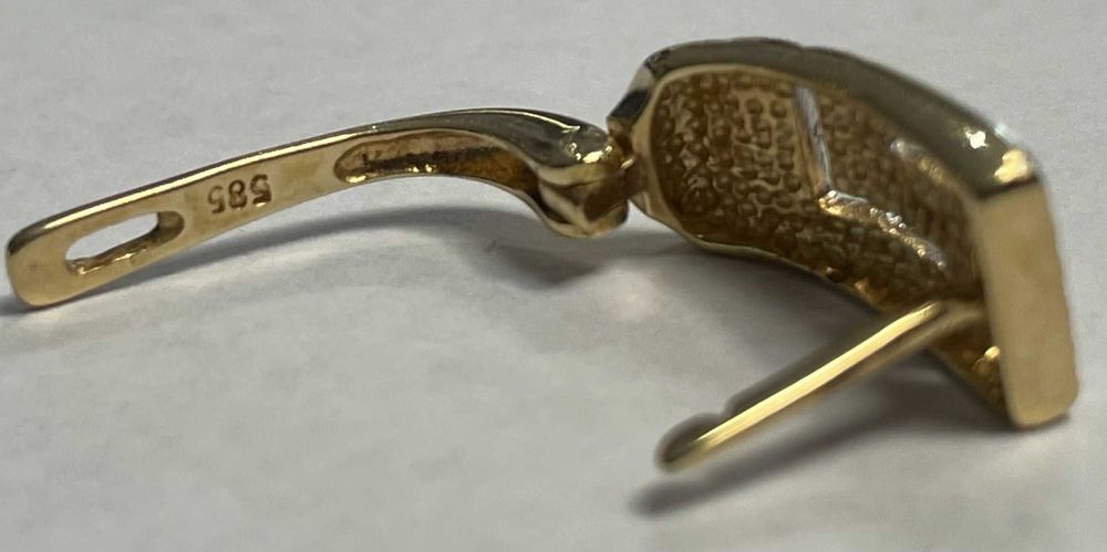 Złote kolczyki 14kt (585) 4,08 gram wzór droga grecka