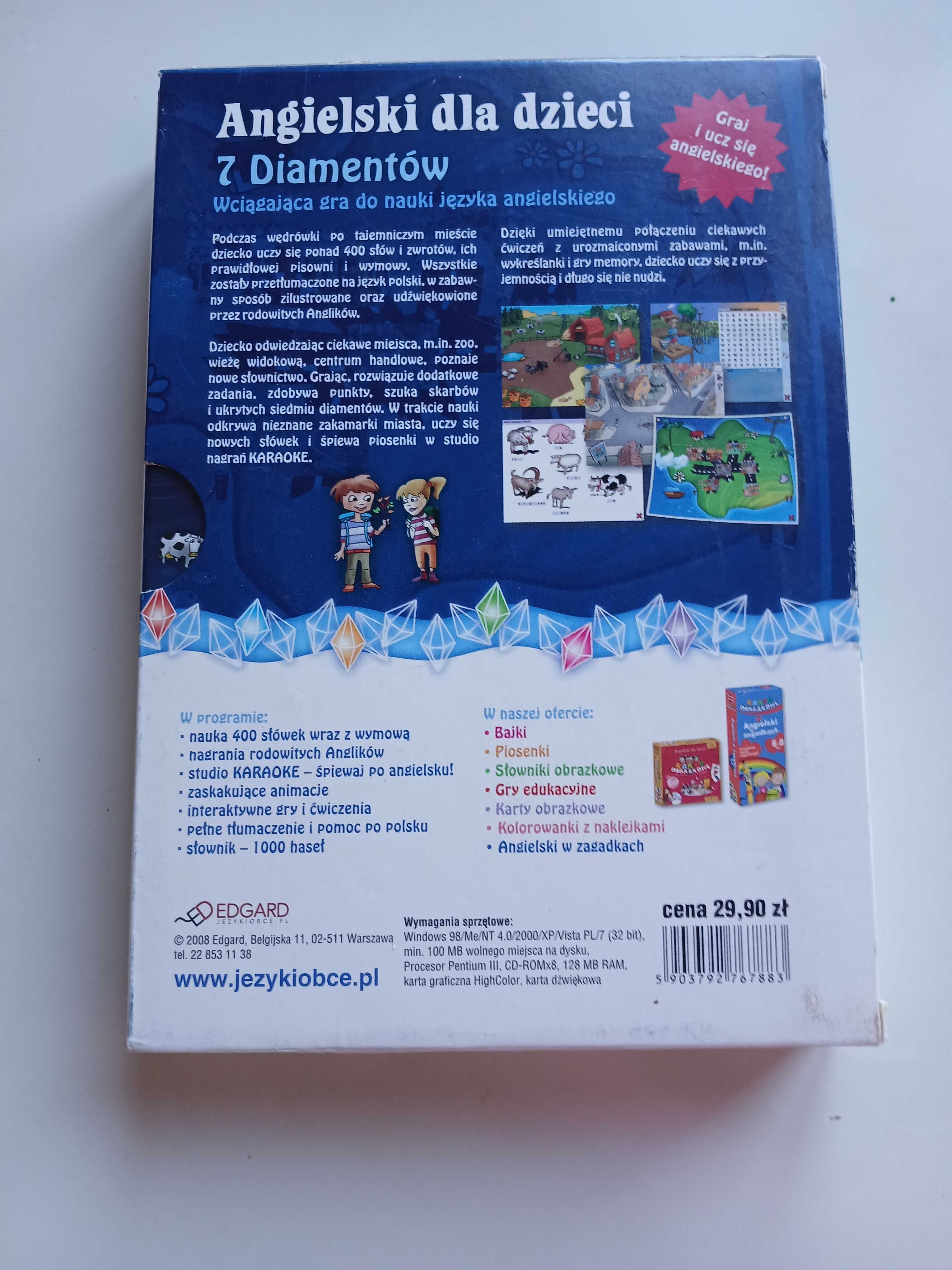 Gra do nauki angielskiego dla dzieci - 7diamentów