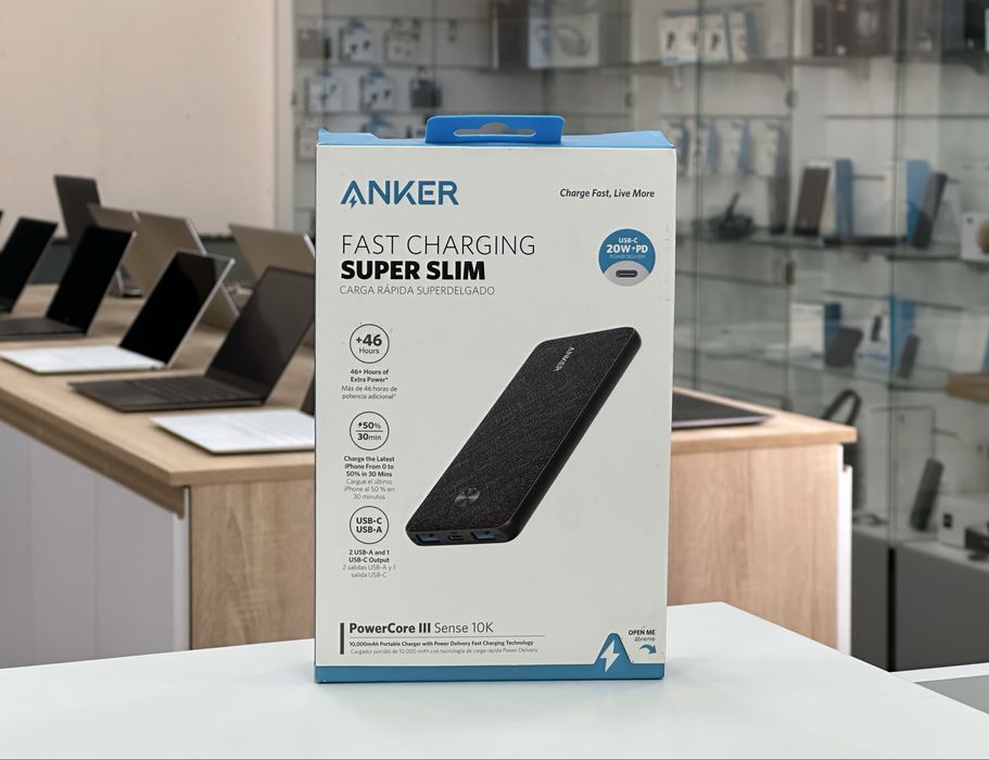 Повербанк Anker PowerCore III Sense 10K 20W Power Bank для ноутбука