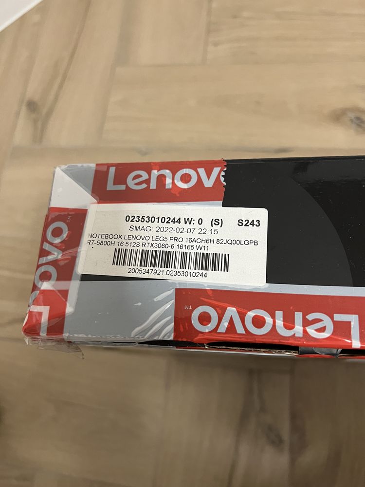 Laptop Lenovo Legion 5Pro-16 Ryzen 7/16GB/512 (do grania)