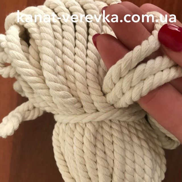 6мм – 50м. Червона мотузка бавовняна