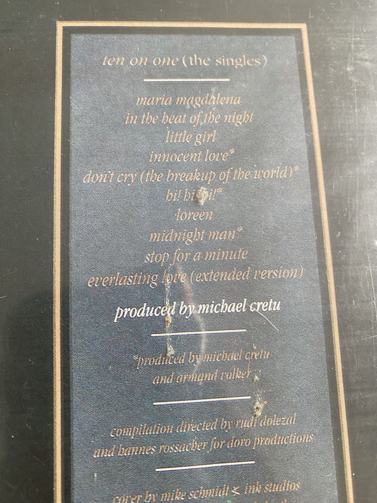 Sandra ten on one (the singles) kaseta vhs