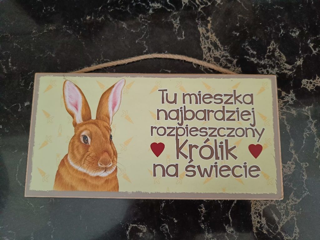 Zawieszka tabliczka z napisem