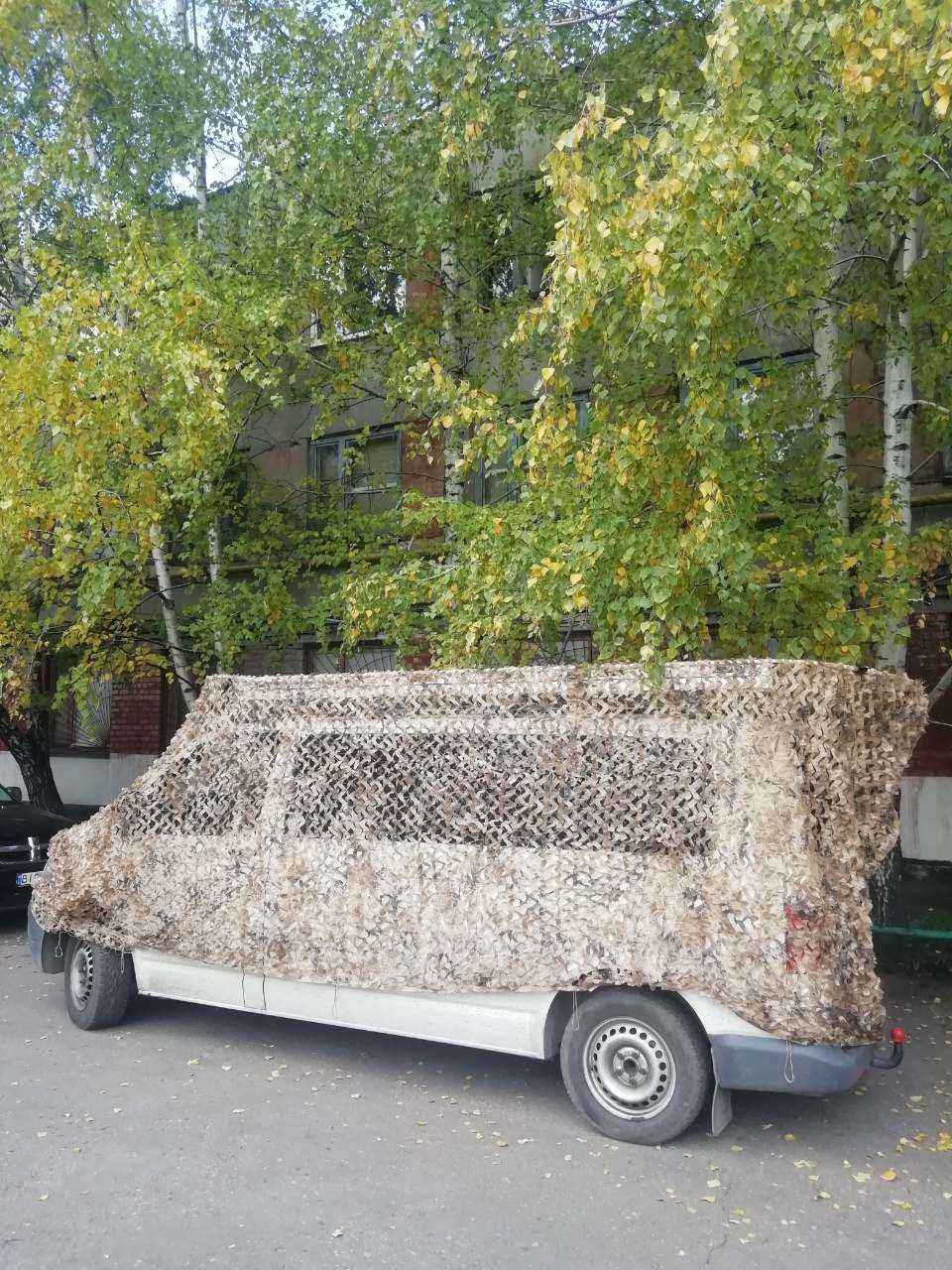 Сетка маскировочная 5х6м-коричнева, осінь с основой