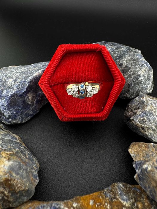 Złoty Pierścionek Wykładany Cyrkoniami | JAK NOWY | 585 | 3.40g