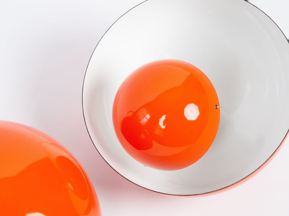 Para duńskich vintage lamp Flowerpot, Verner Panton Louis Poulsen 1968