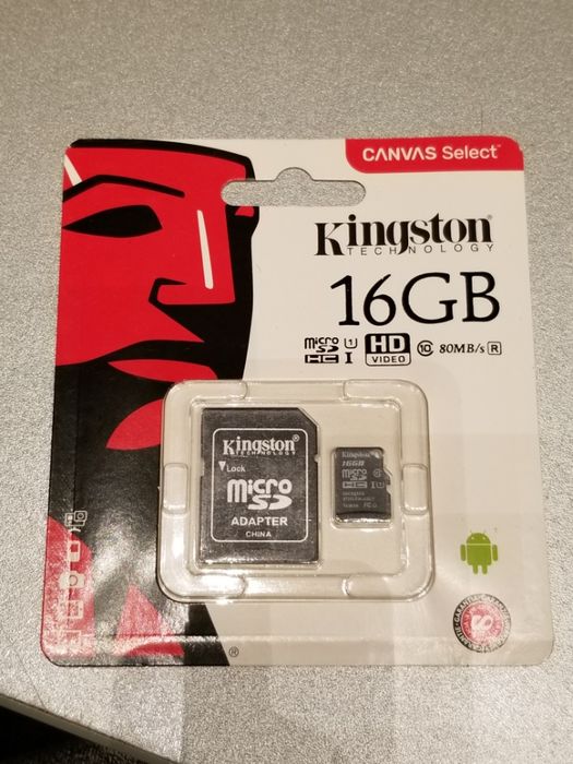 Kingston 16GB microSD UHS-I карта памяти в XIAOMI LG SAMSUNG, ОРИГИНАЛ