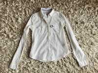 Abercrombie & Fitch koszula biała bawełna