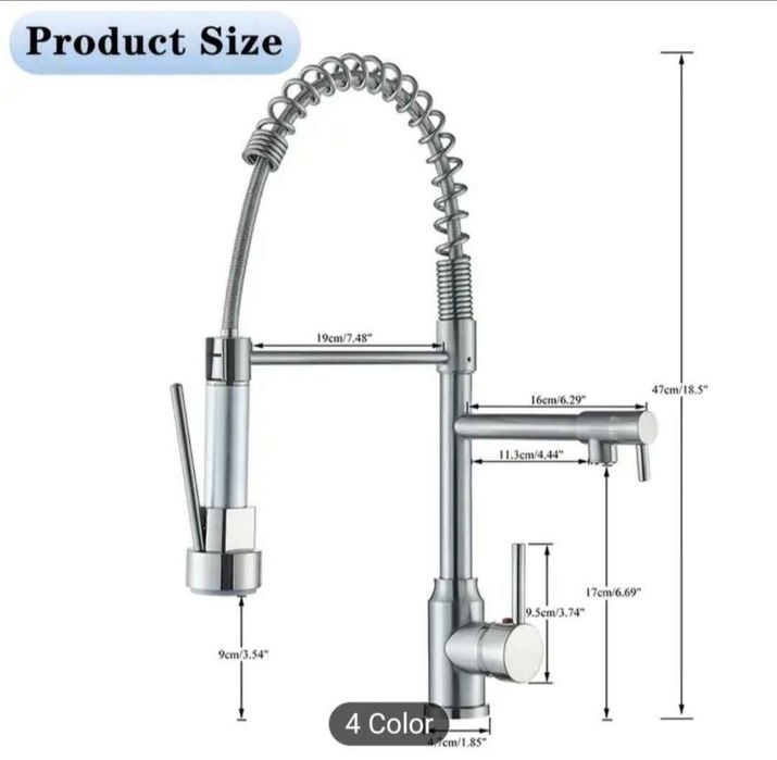 Torneira cozinha MASTER CHEF 2 chuveiro profissional e bica giratória