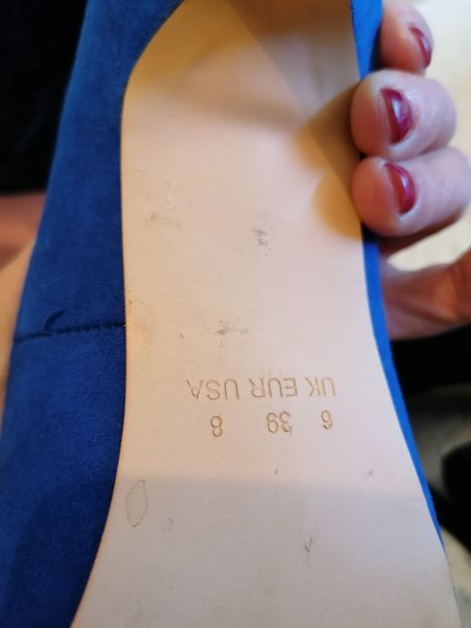 Sapato camurça azul