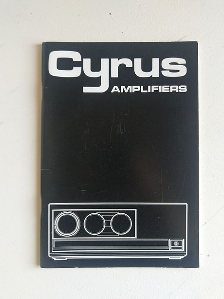 Cyrus One - Cyrus Two manual user guide instruction
