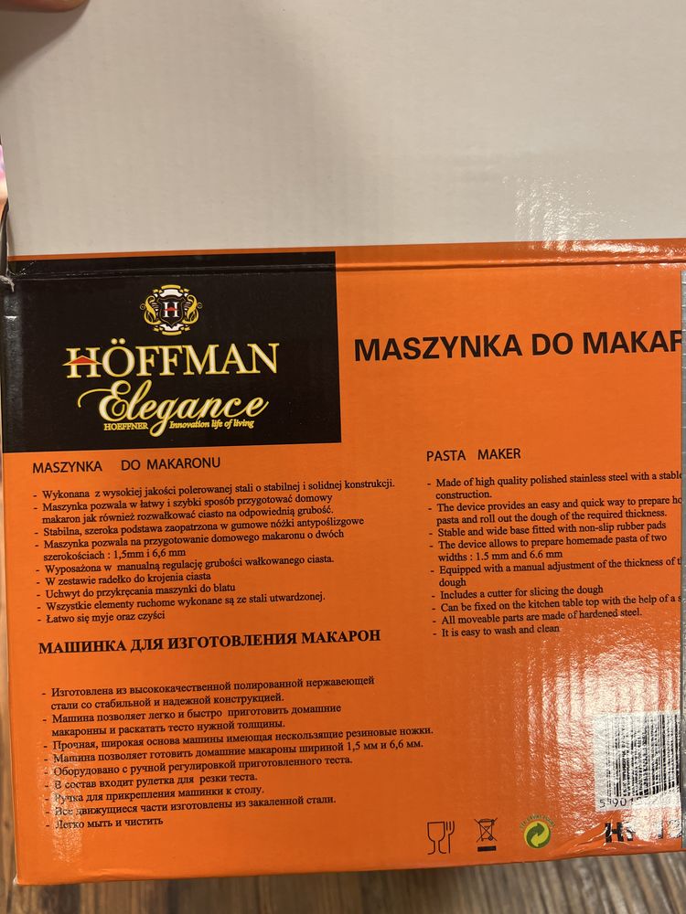 Maszynka do makaronu Hoffman Elagance HF-1305 - nie uzywana