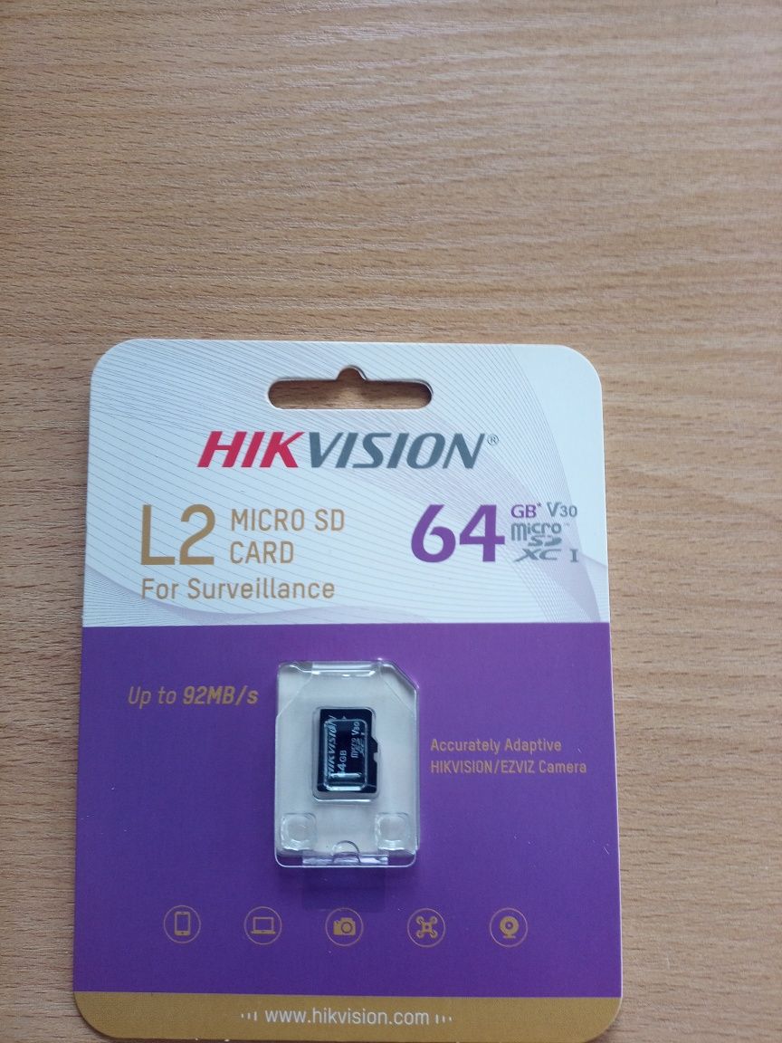 Флеш-карта micro SD Hikvision HS-TF-P1/64G