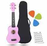 Ukulele Sopranowe Drewniane Do Nauki 3 KOLORY Dla Dzieci Prezent