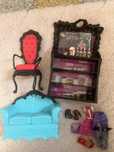 Monster high komplet meble i ubrania dla lalek