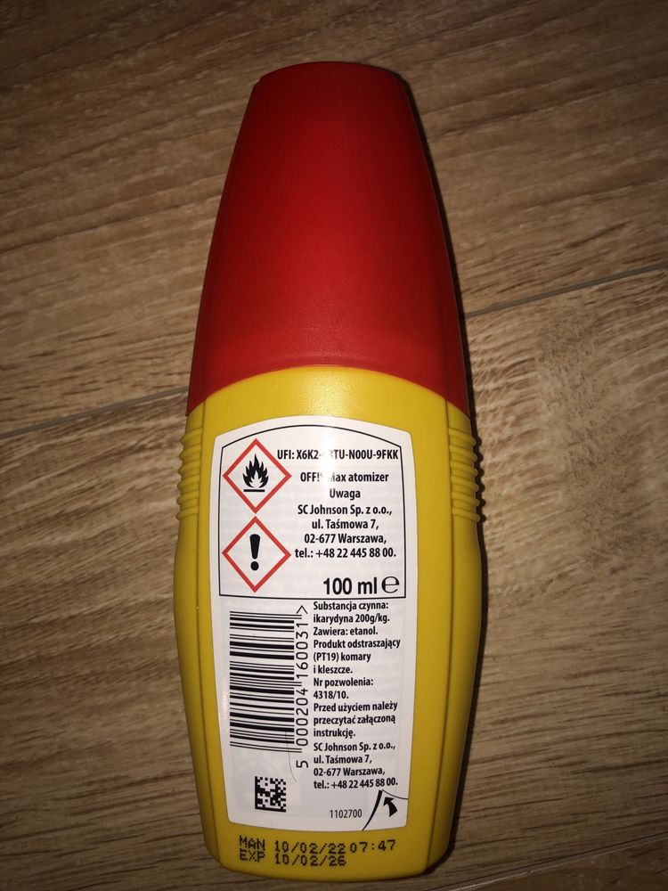 OFF Max Nowy atomizer przeciw komarom i kleszczom