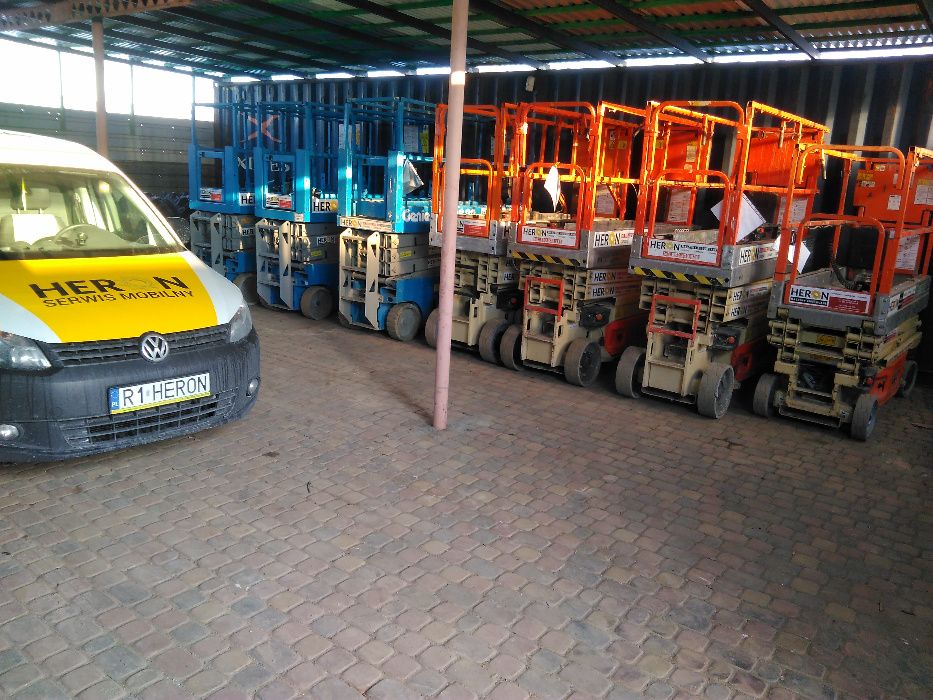 Podnośnik nożycowy przegub zwyżka podest ruchomy WYNAJEM PODKARPACIE