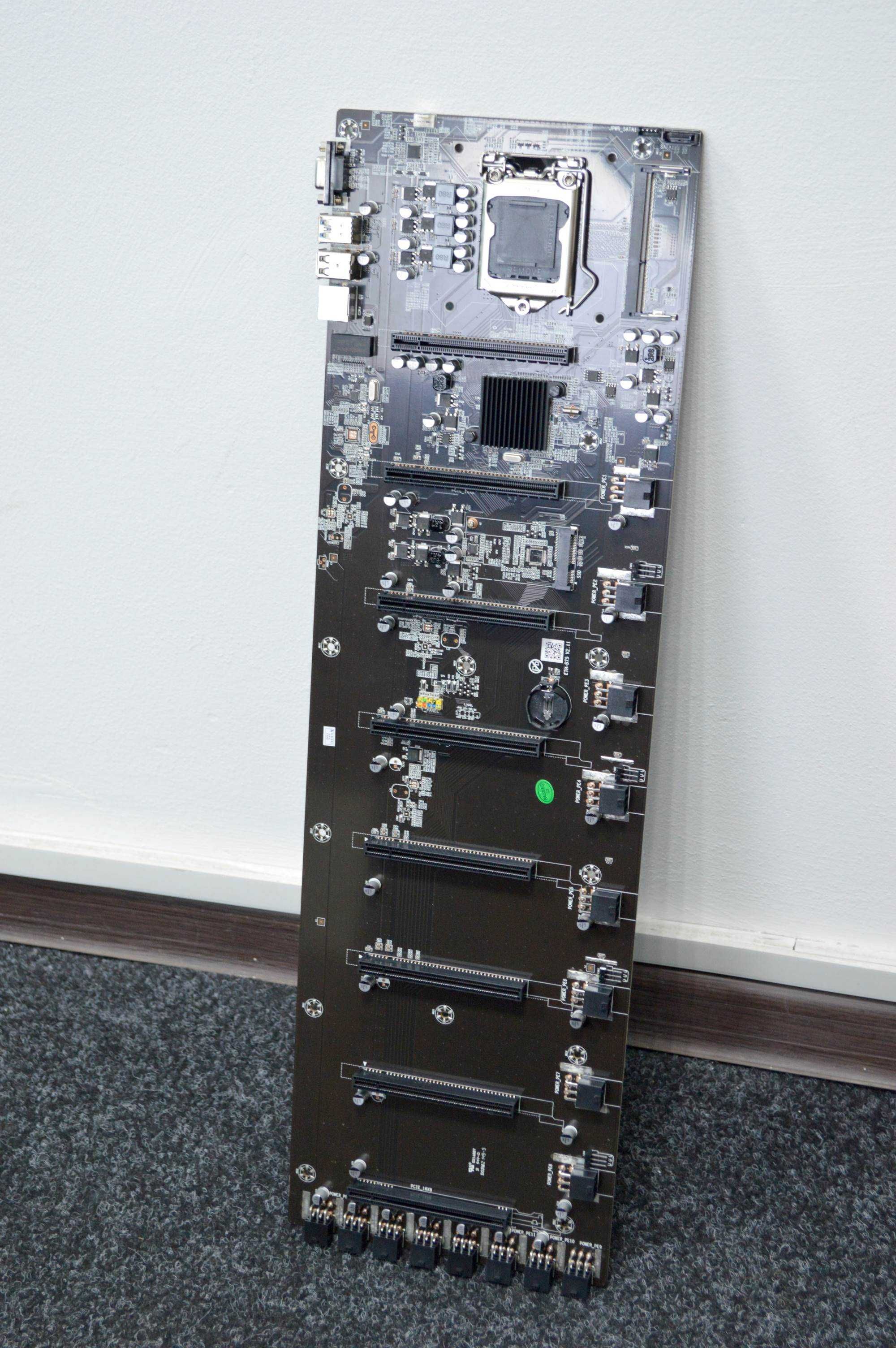 Материнка для майнінгу B75 8 PCI-E на 8 відеокарт