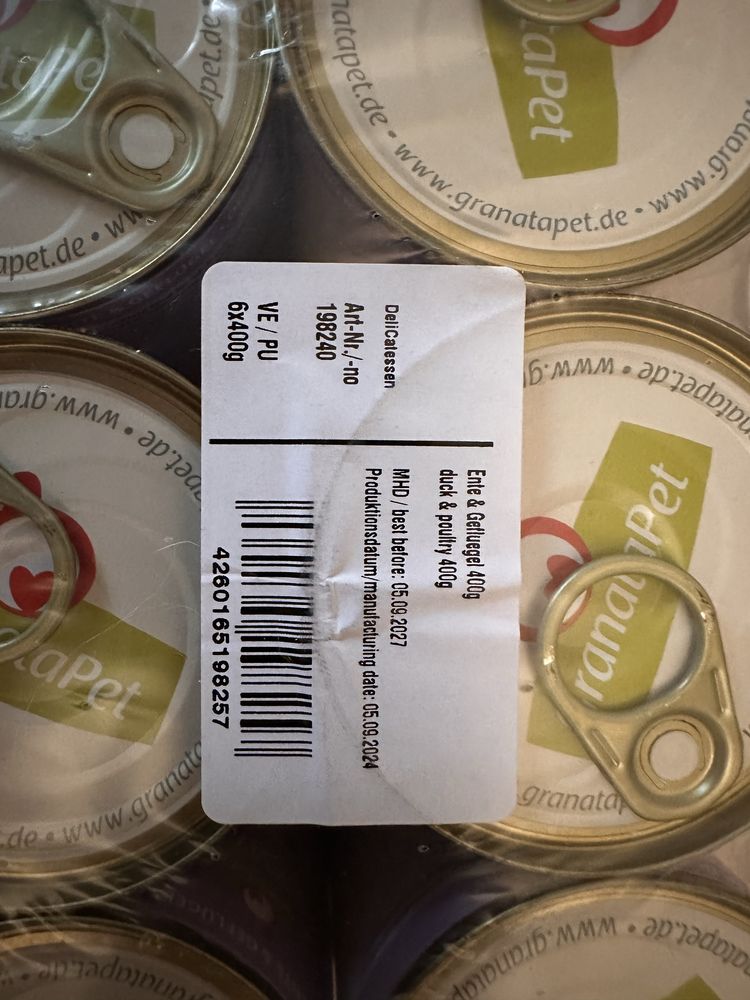 10 szt. GranataPet DeliCatessen kot mokra kaczka drób