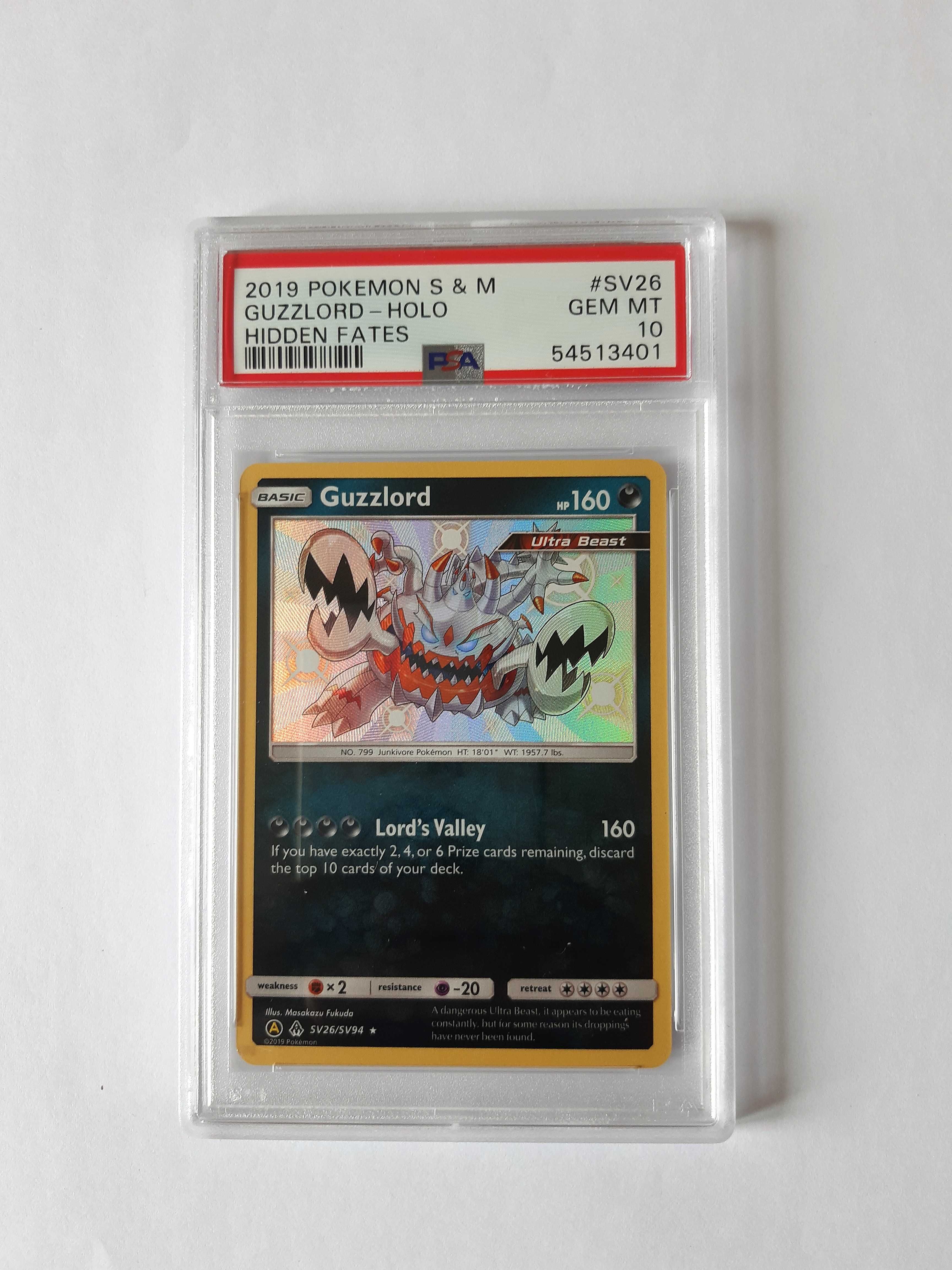 PSA 10 Pokemon Guzzlord 2019 Hidden Fates SV26/SV94 Holo Rare Gem Mint