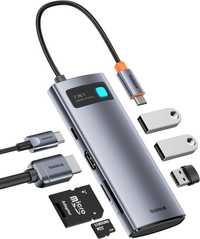 Hub Baseus 7w1 Port USB 3.0 Adapter Uniwersalny USB-C 4K60Hz