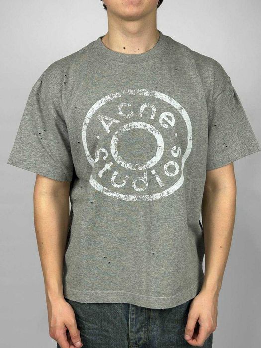 Футболка сіра Acne Studios серая archive opium distressed M L S