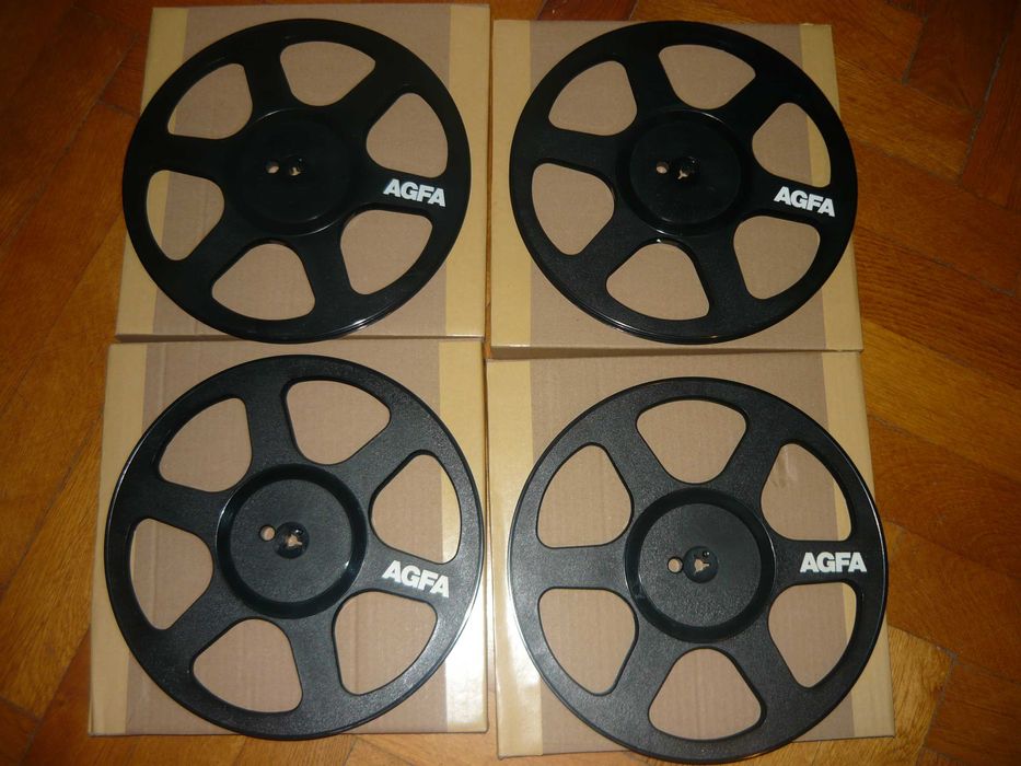 Agfa czarne plastikowe szpule 26,5cm jak nowe