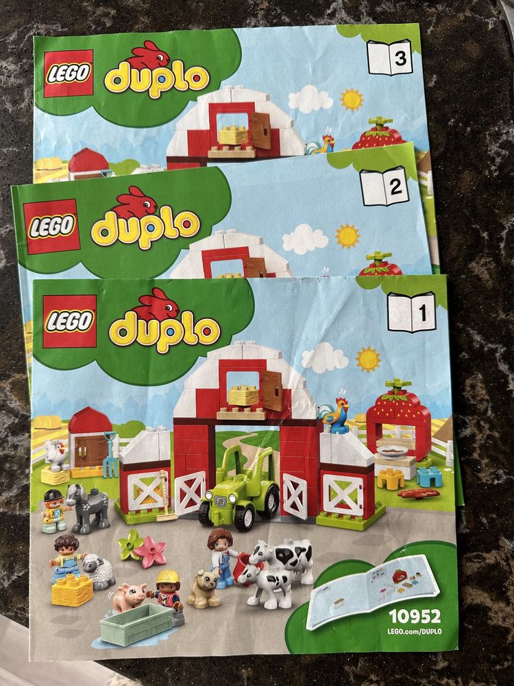 Лего Lego Duplo town Фермерський трактор, будиночок і тварини