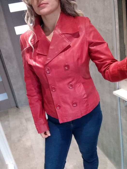 Kurtka skórzana S 36 C&A Yessica Vintage 100% Skóra naturalna